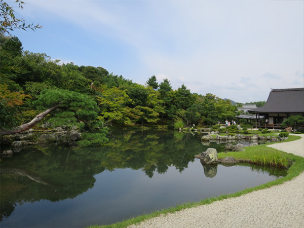 思わず写真を撮りたくなる天龍寺の庭園